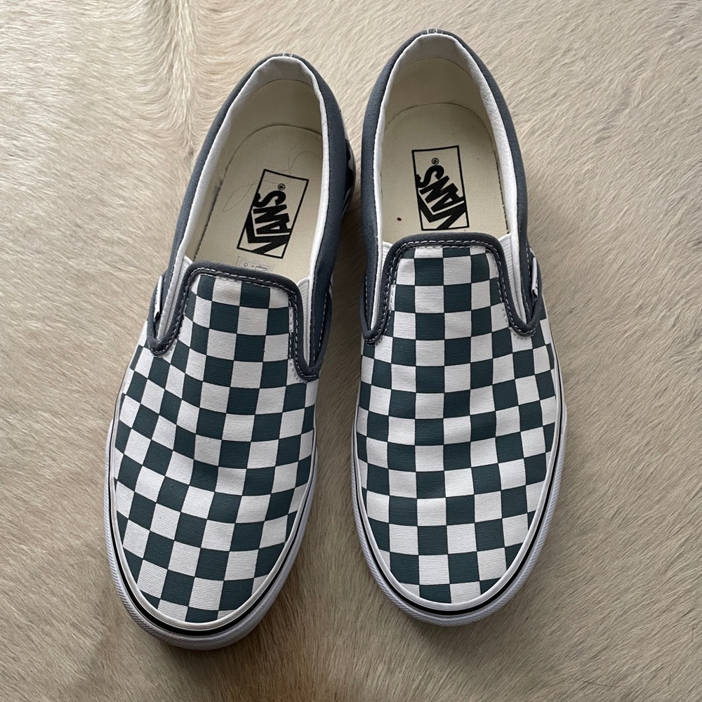 Vans gray and White Checkerboard Sneakers - Picture 5 of 5